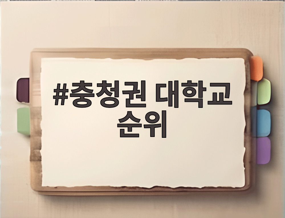 충청권 대학교 순위