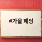 가을 패딩 준비 간절기 경량패딩 추천 가을 패딩