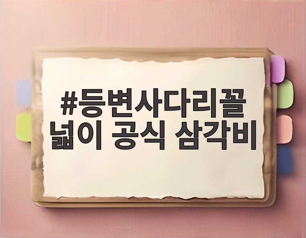 등변사다리꼴 넓이 공식 삼각비