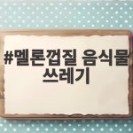 멜론껍질 음식물 쓰레기