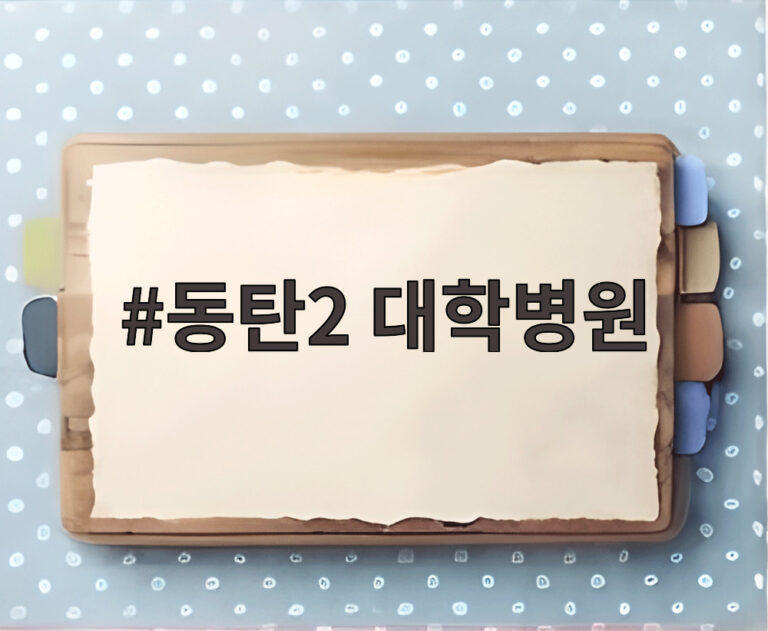 동탄2 대학병원