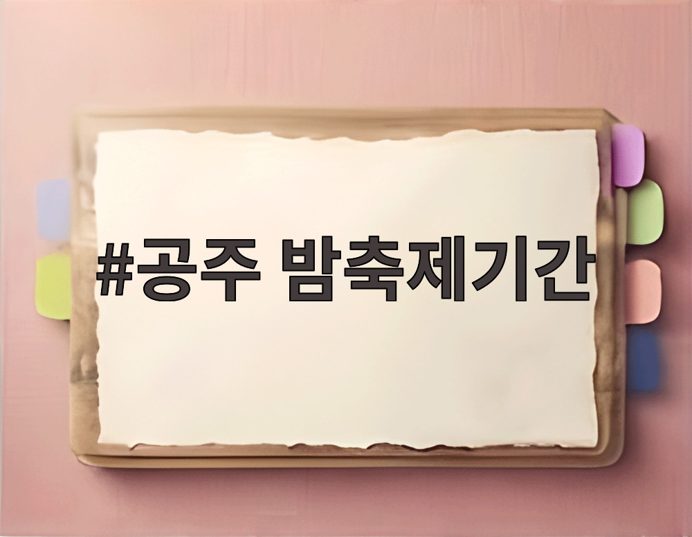 공주 밤축제기간