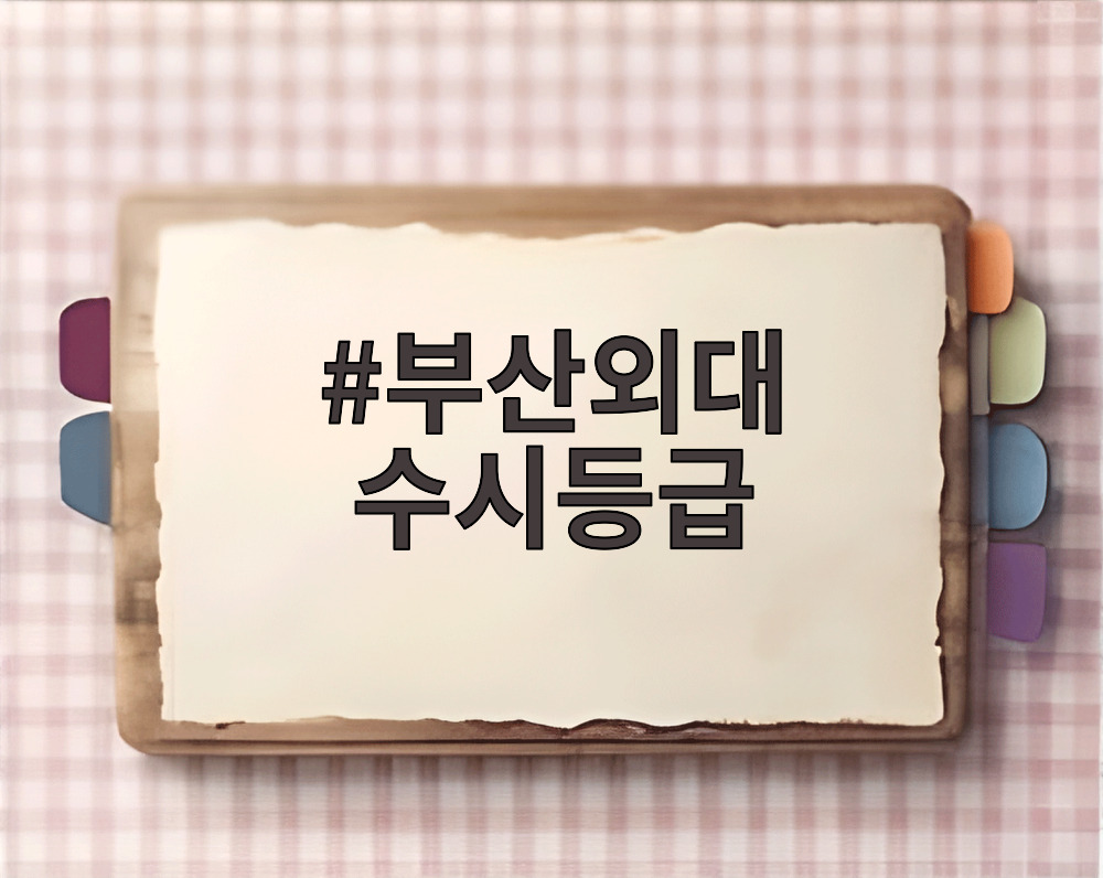 부산외대 수시등급
