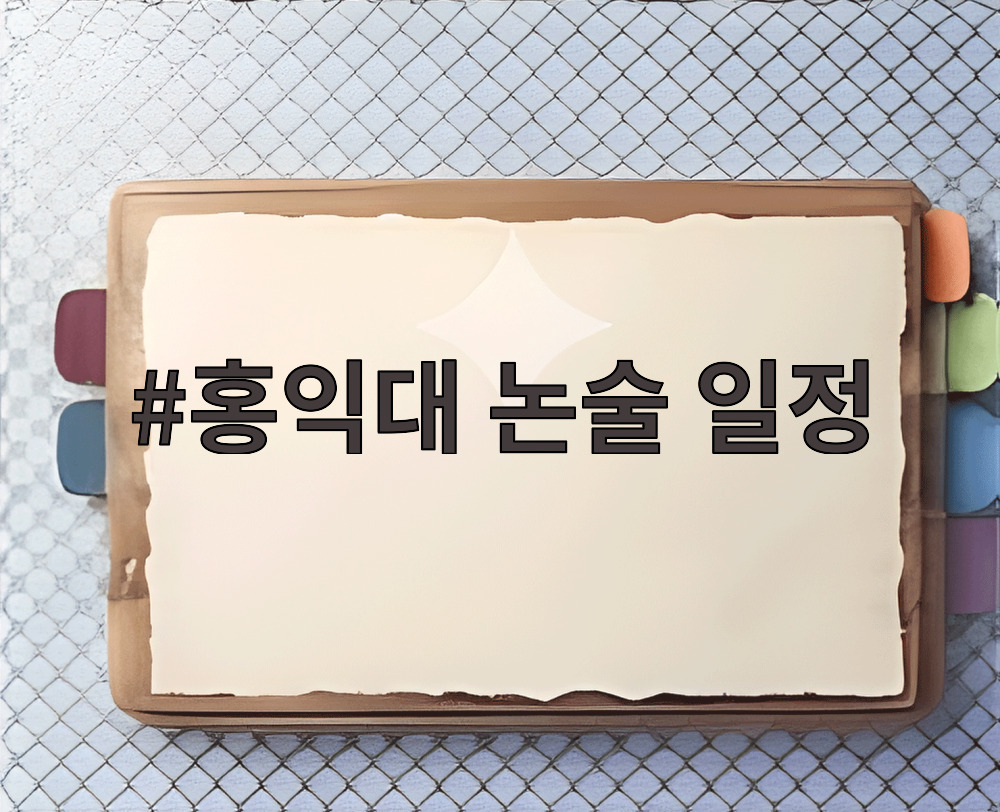 홍익대 논술 일정