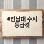 전남대 수시 등급컷