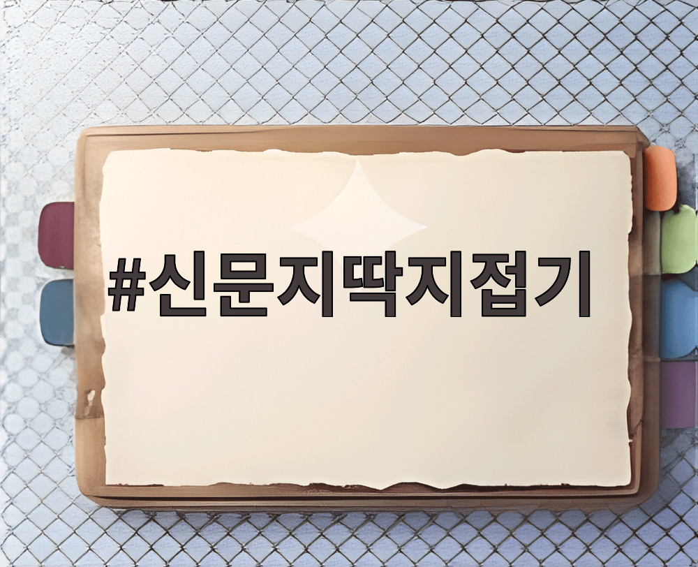 신문지딱지접기