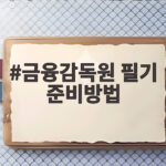 금융감독원 필기 준비방법 총정리 금융감독원 필기 준비방법