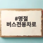 명절 버스전용차로