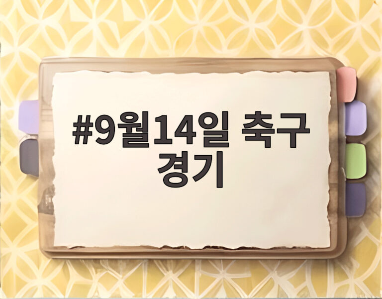 9월14일 축구 경기