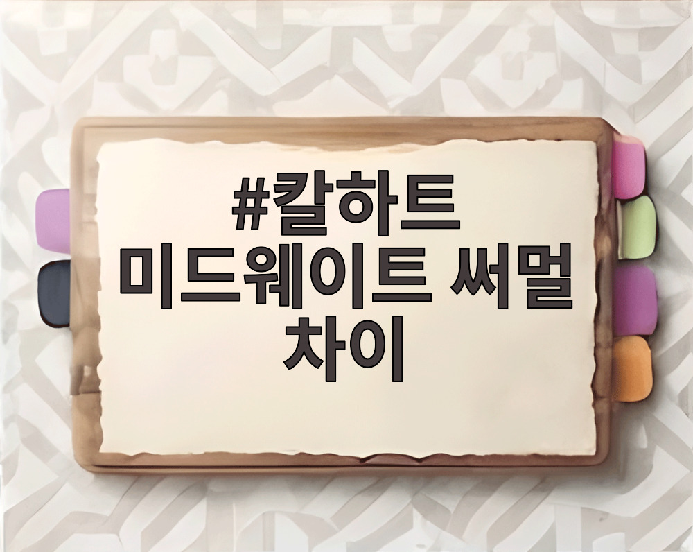 칼하트 미드웨이트 써멀 차이