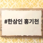 한삼인 홍기천 홍삼액과 침향환 후기 한삼인 홍기천