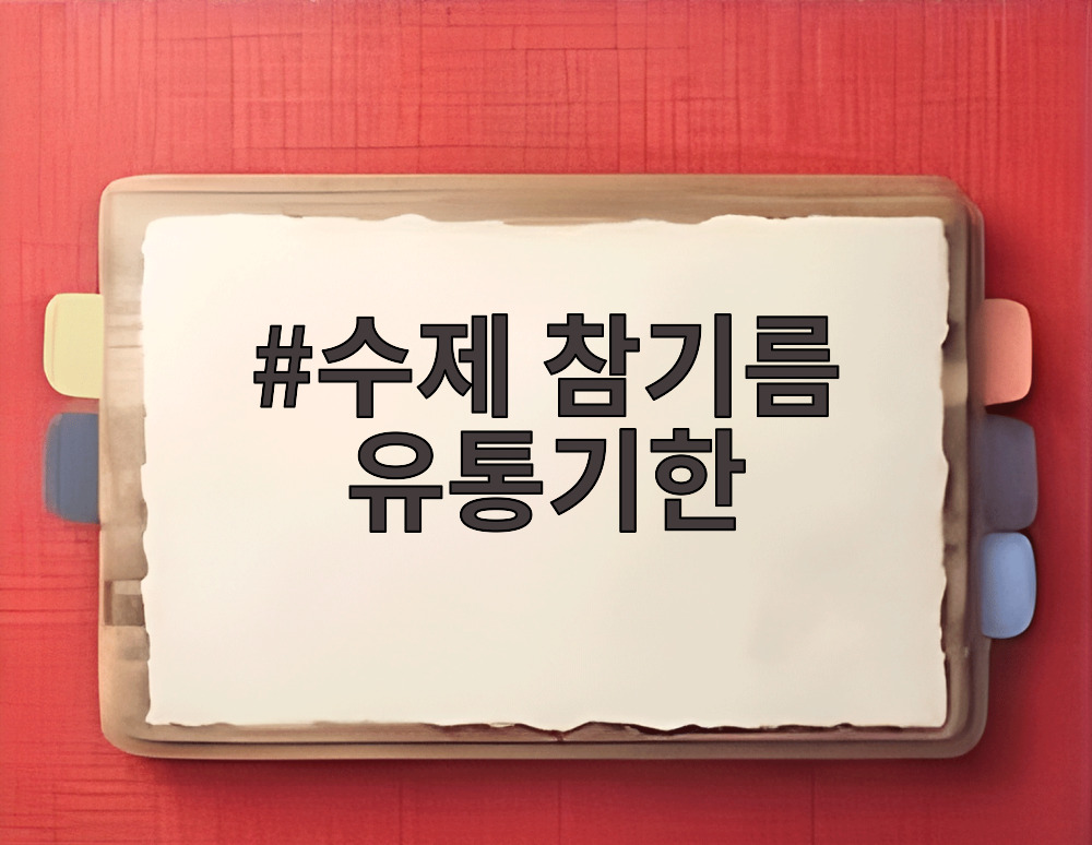 수제 참기름 유통기한