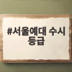 서울예대 수시 등급