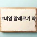 비염 알레르기 약 종류와 부작용 비염 알레르기 약