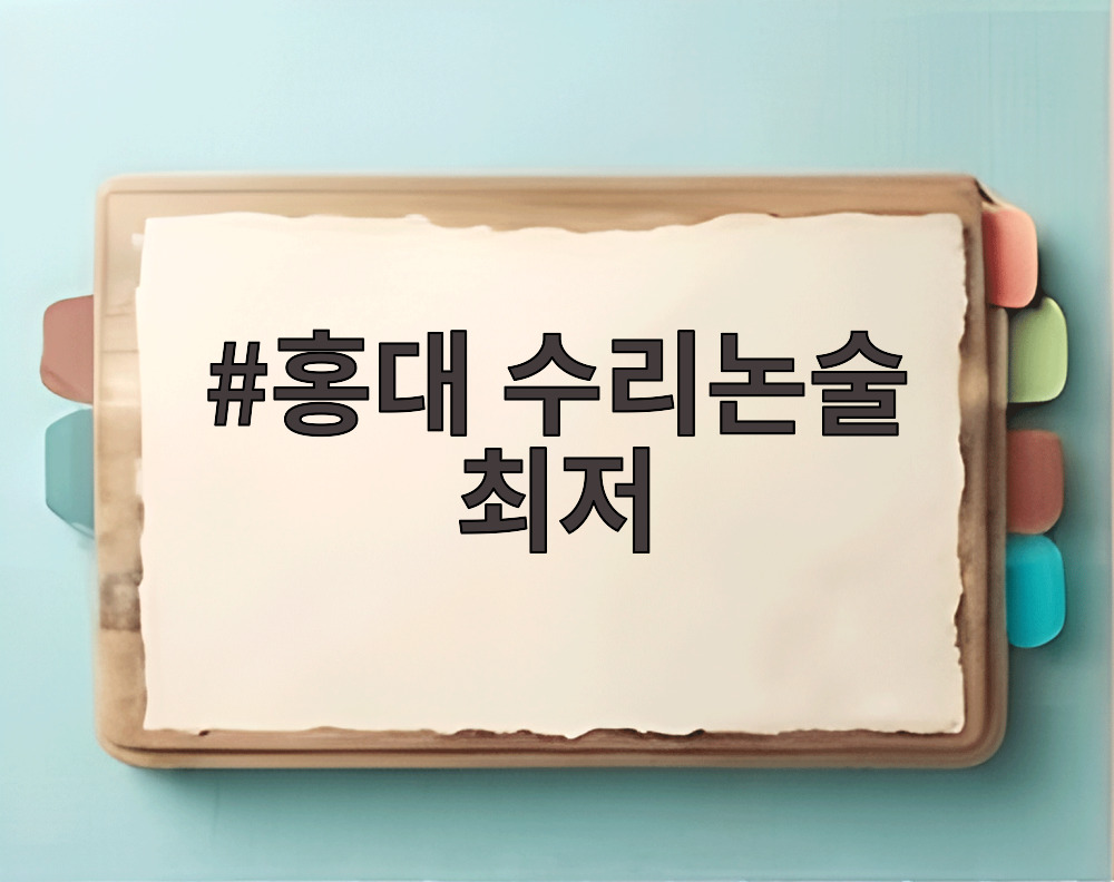 홍대 수리논술 최저