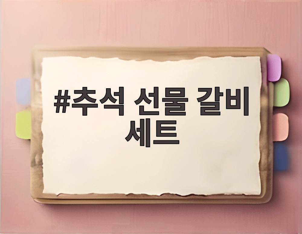 추석 선물 갈비 세트