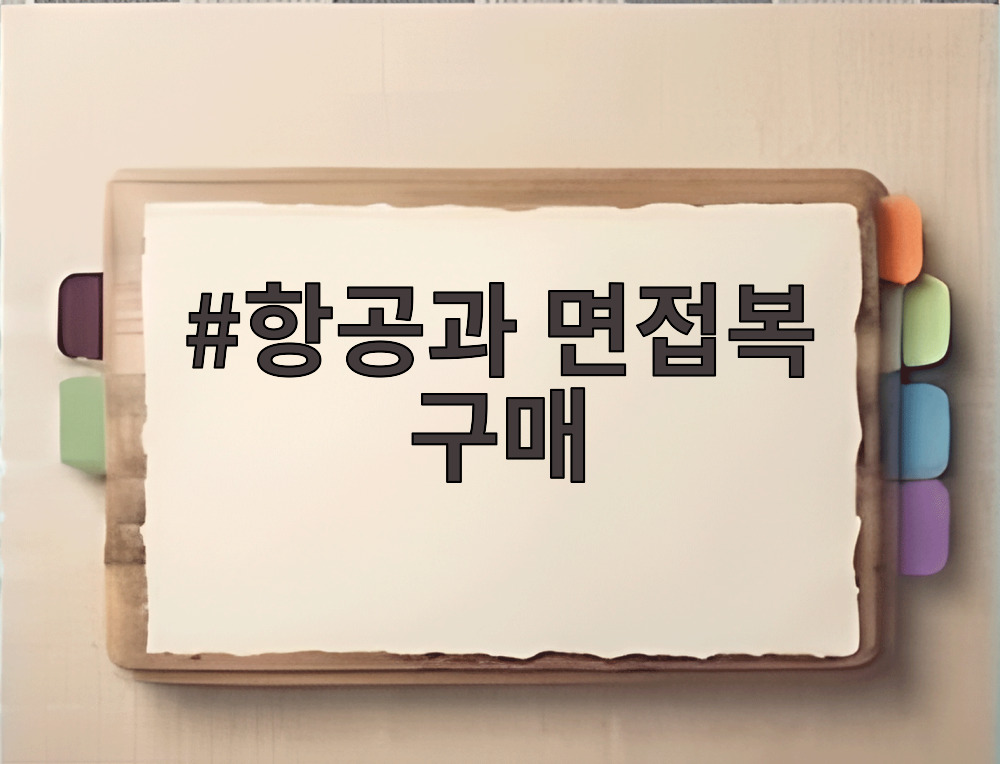 항공과 면접복 구매