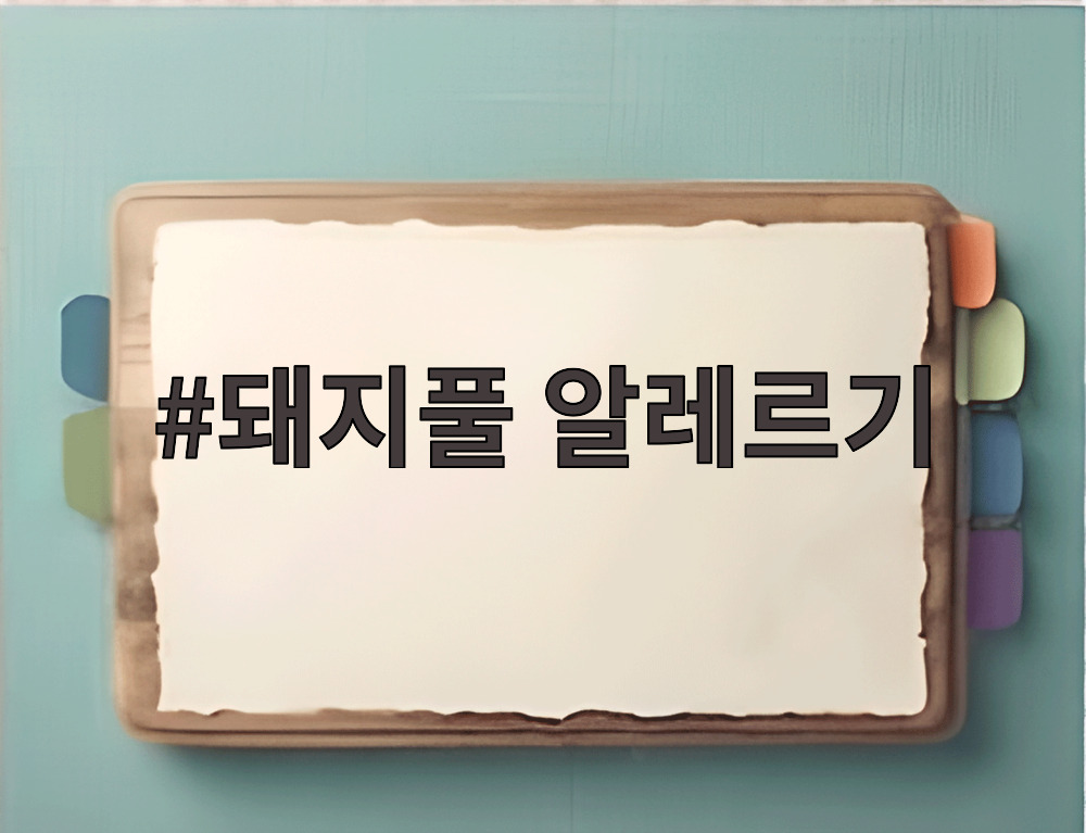돼지풀 알레르기
