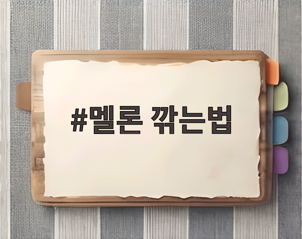 멜론 깎는법