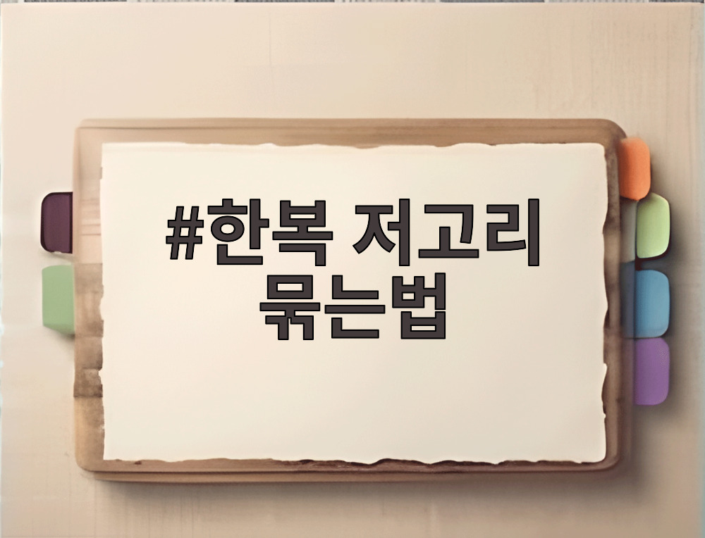 한복 저고리 묶는법