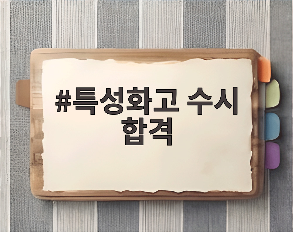 특성화고 수시 합격