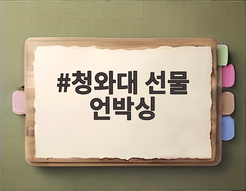 청와대 선물 언박싱
