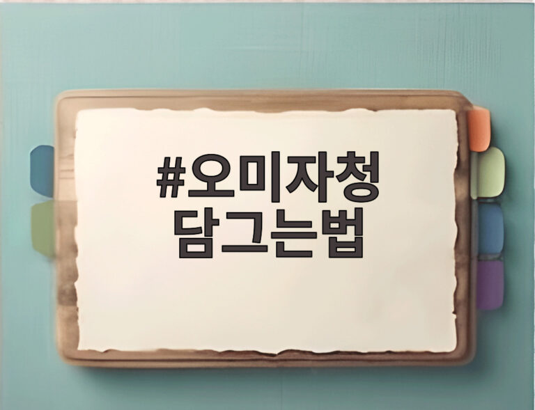 오미자청 담그는법