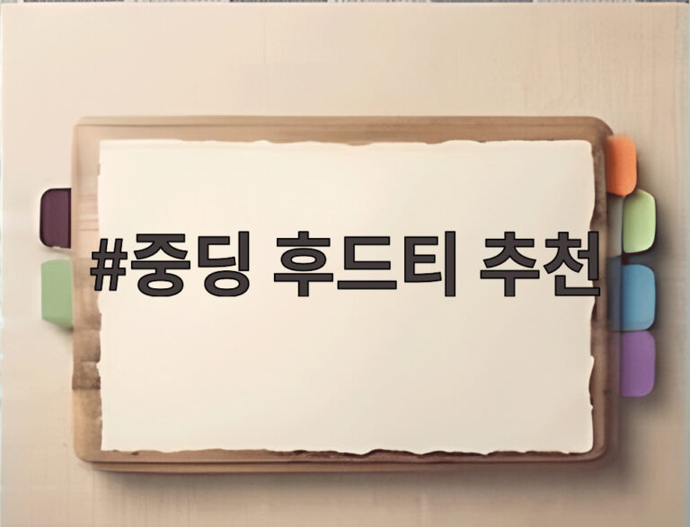중딩 후드티 추천