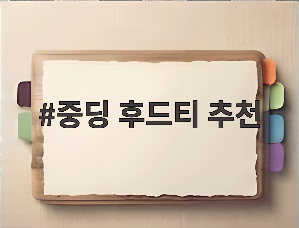 중딩 후드티 추천