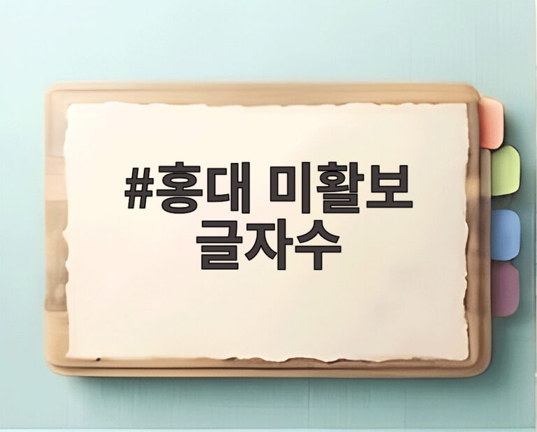 홍대 미활보 글자수