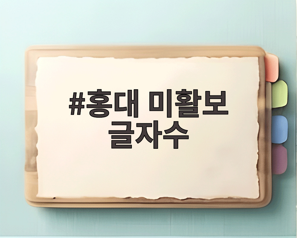 홍대 미활보 글자수