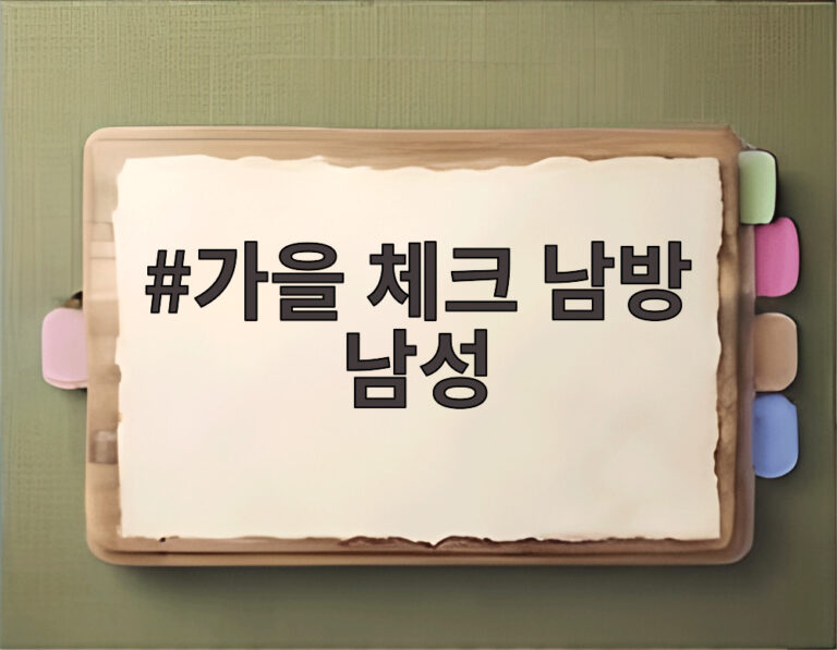 가을 체크 남방 남성