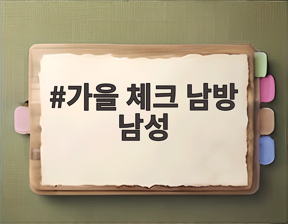 가을 체크 남방 남성