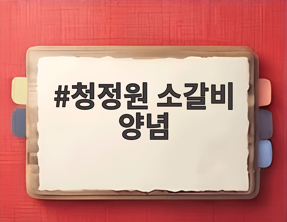 청정원 소갈비 양념