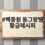 백종원 동그랑땡 황금레시피 부서지지 않고 촉촉하게 만드는 비법 백종원 동그랑땡 황금레시피