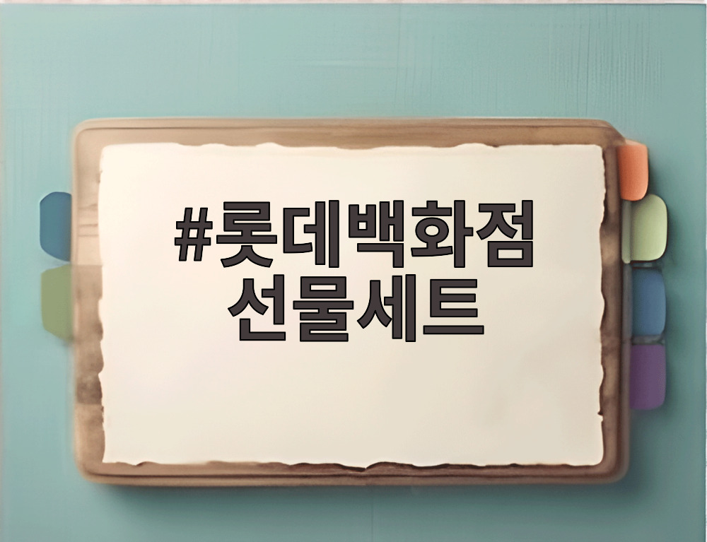 롯데백화점 선물세트