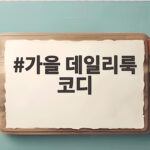 가을 데일리룩 코디 9월에 바로 입는 간절기 스타일링 가을 데일리룩 코디