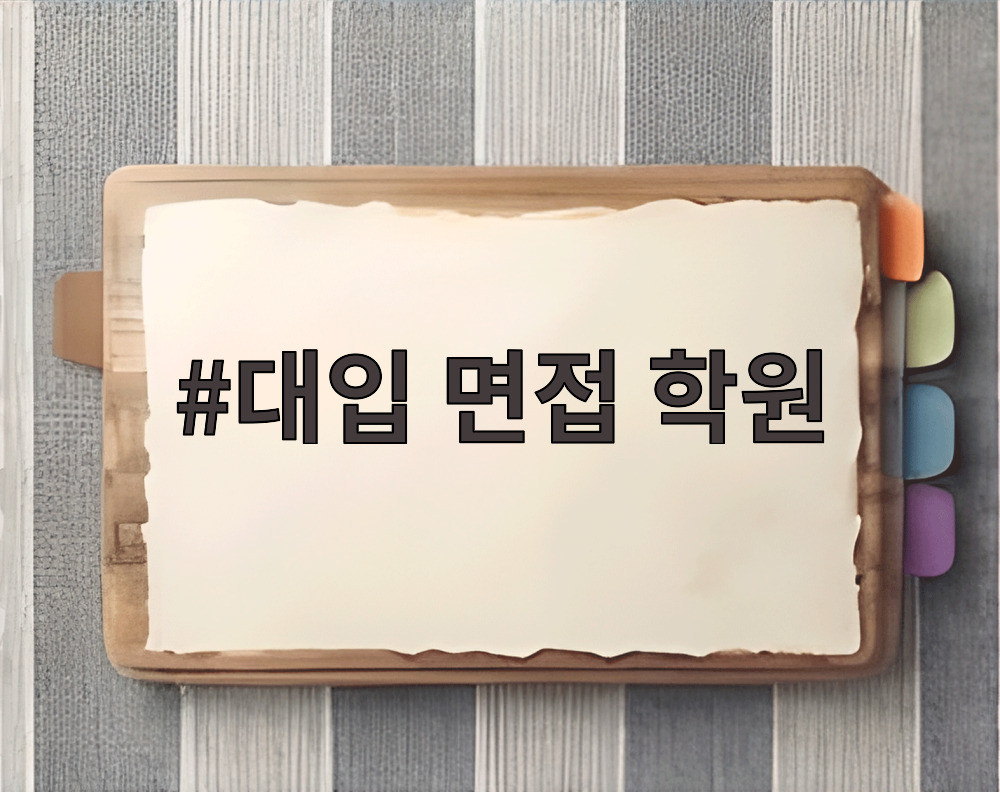 대입 면접 학원