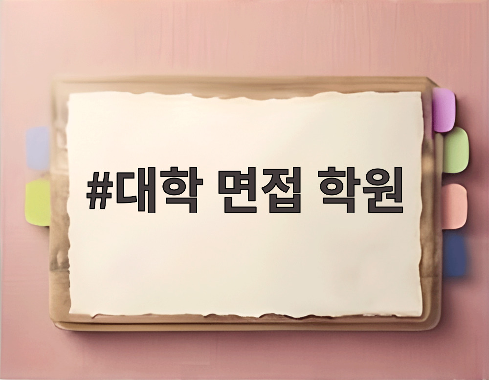 대학 면접 학원