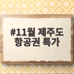 11월 제주도 항공권 특가 아직 늦지 않은 최저가 예약 방법 총정리 11월 제주도 항공권 특가