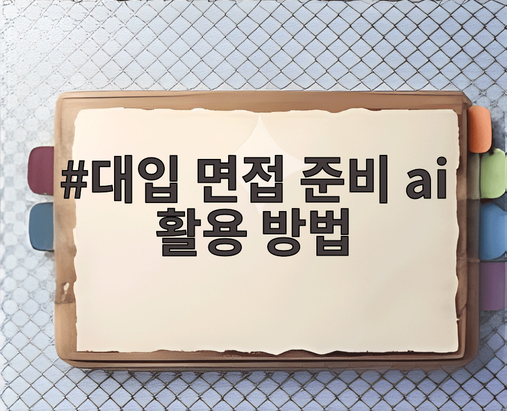 대입 면접 준비 ai 활용 방법