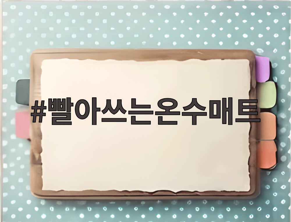 빨아쓰는온수매트