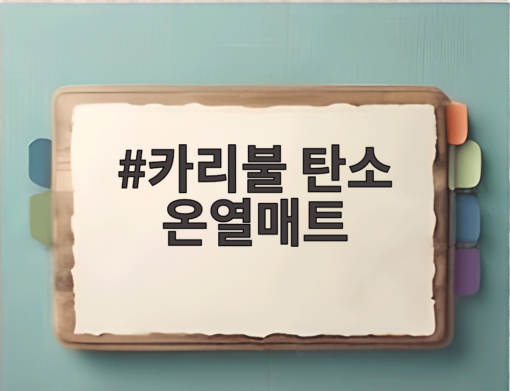 카리불 탄소 온열매트