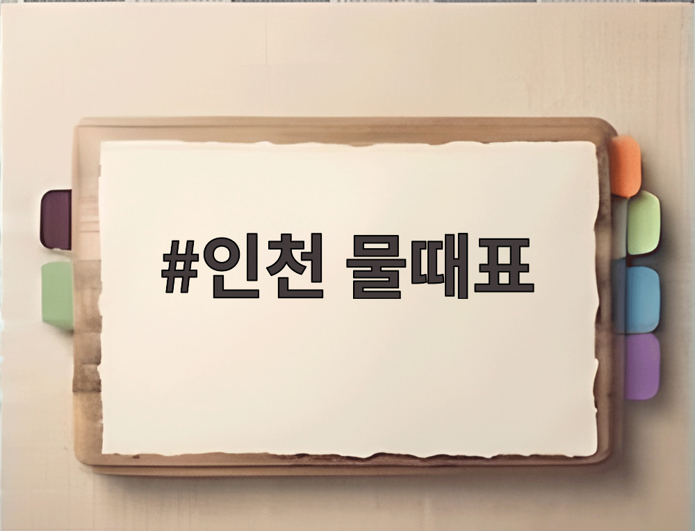 인천 물때표