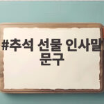 추석 선물 인사말 문구 상황별 모음 진심을 전하는 센스 있는 한마디 추석 선물 인사말 문구