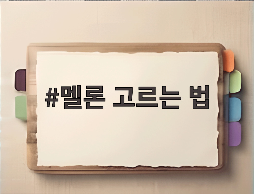 멜론 고르는 법