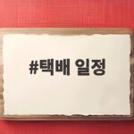 택배 일정