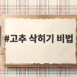 고추 삭히기 비법 소금물 비율만 알면 겨울 내내 아삭한 삭힌 고추 완성 고추 삭히기 비법