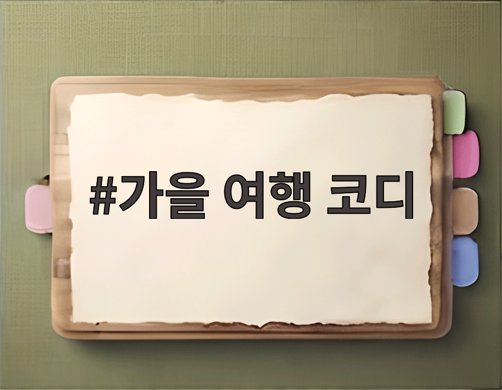 가을 여행 코디