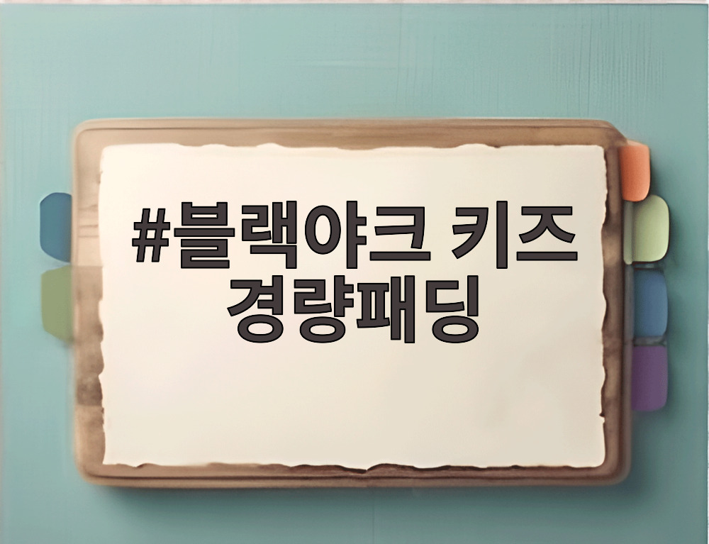 블랙야크 키즈 경량패딩